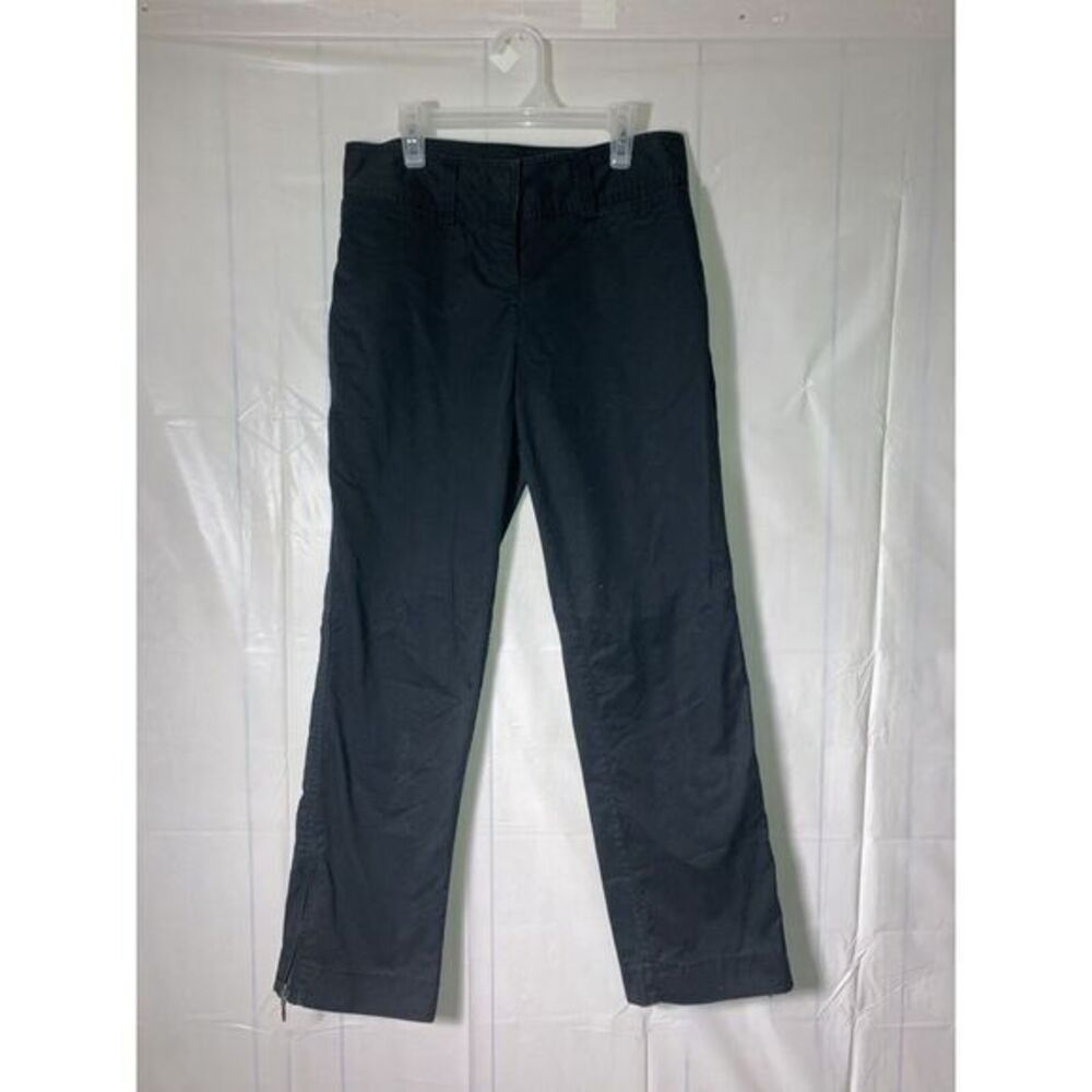 DKNY women's 4‎ Skinny black pants exposed ankle zips